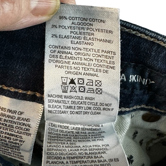 Lucky Brand Size 6 Ankle Blue Cotton/Polyester/Elastane Ava Skinny Jeans Raw Hem - Picture 9 of 9